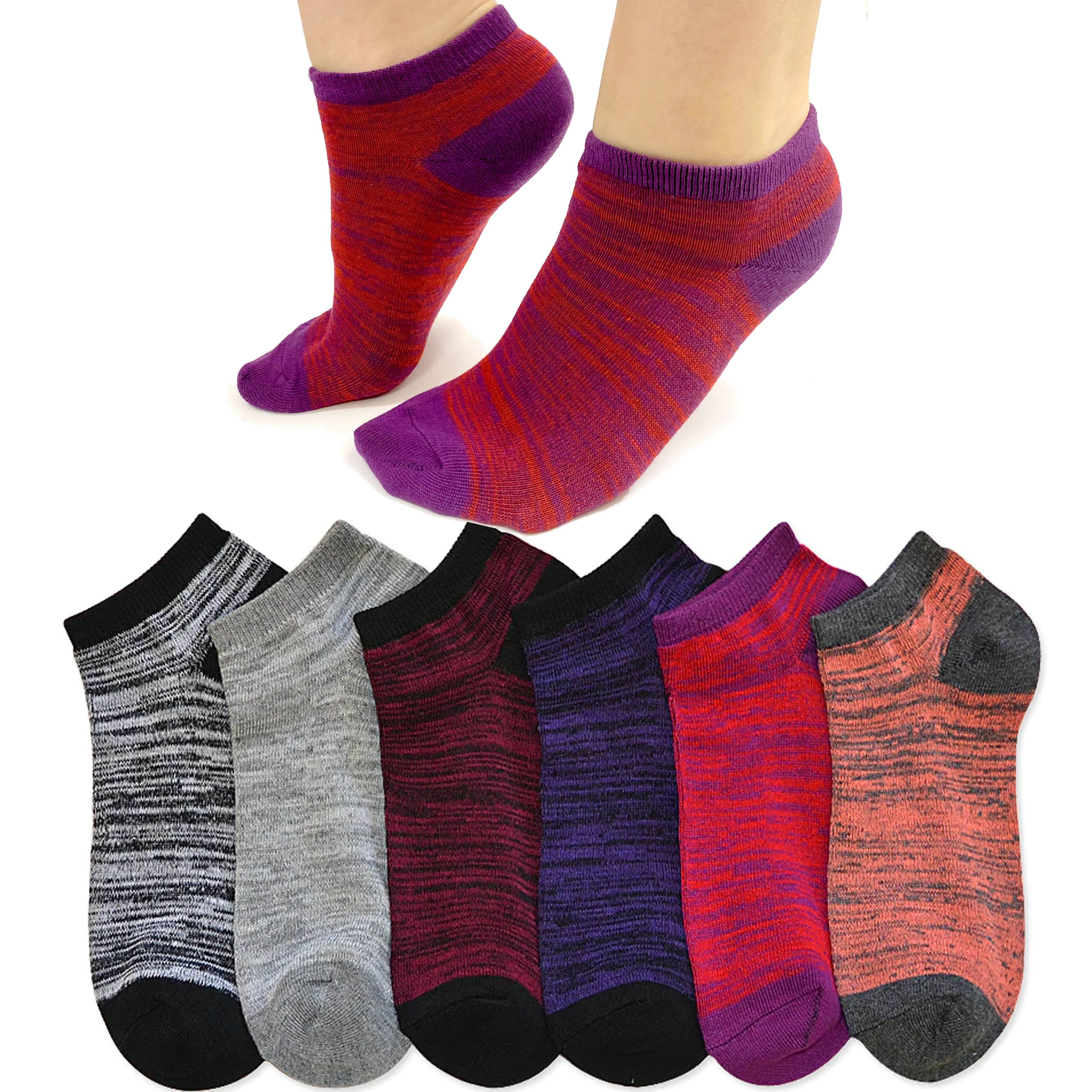 12 Pairs Womens Sports Low Cut  Ankle Socks Classic Casual Athletic Running 9-11