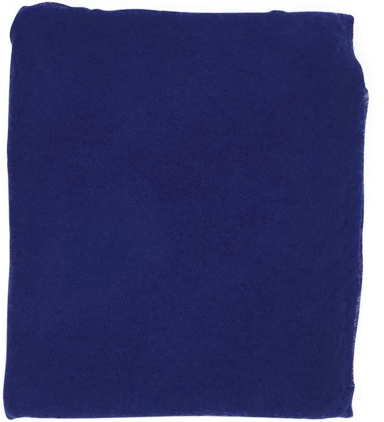 Blue Large Cashmere Plain Stole