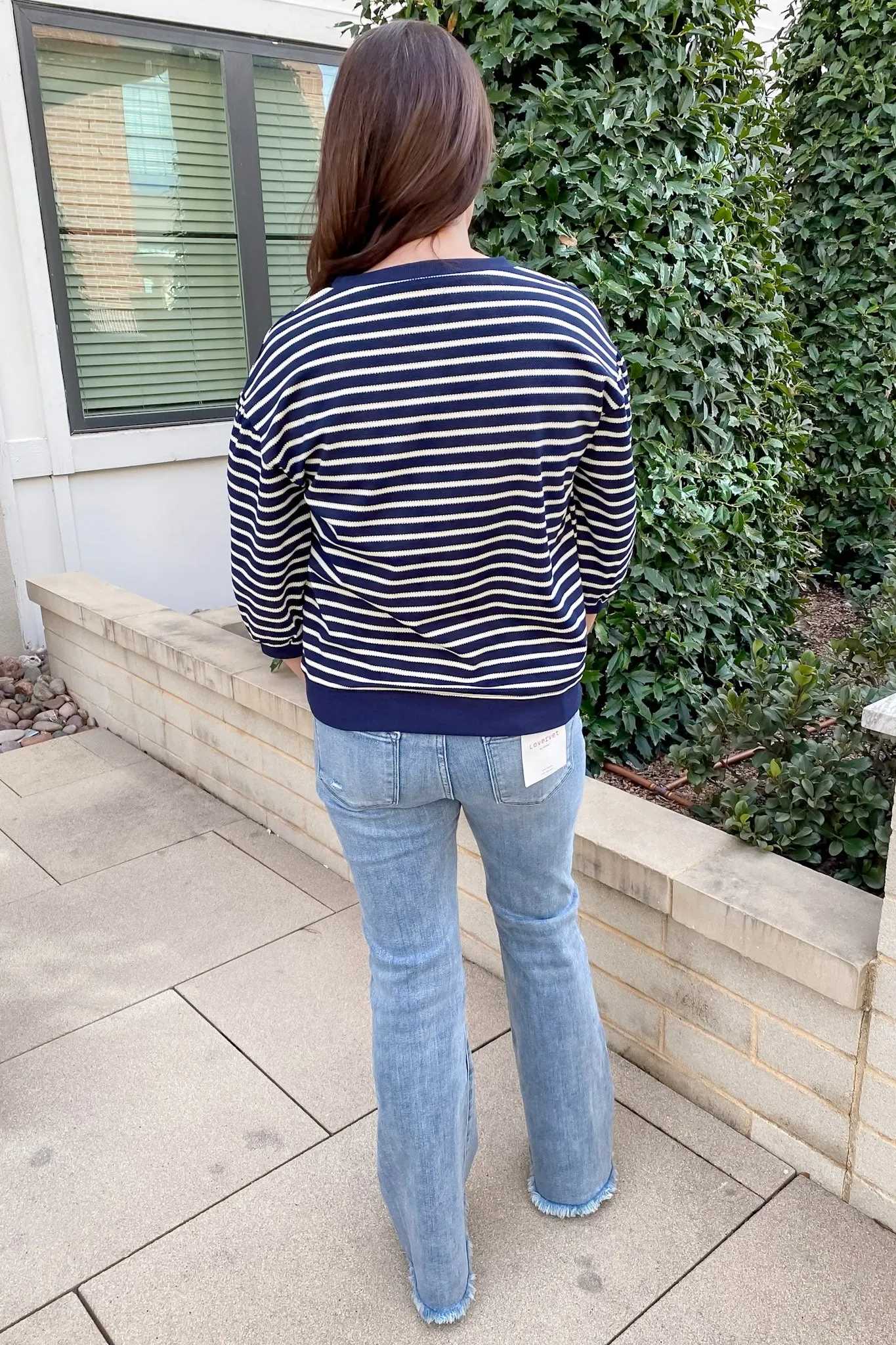 Chic Striped Navy and Natural Top