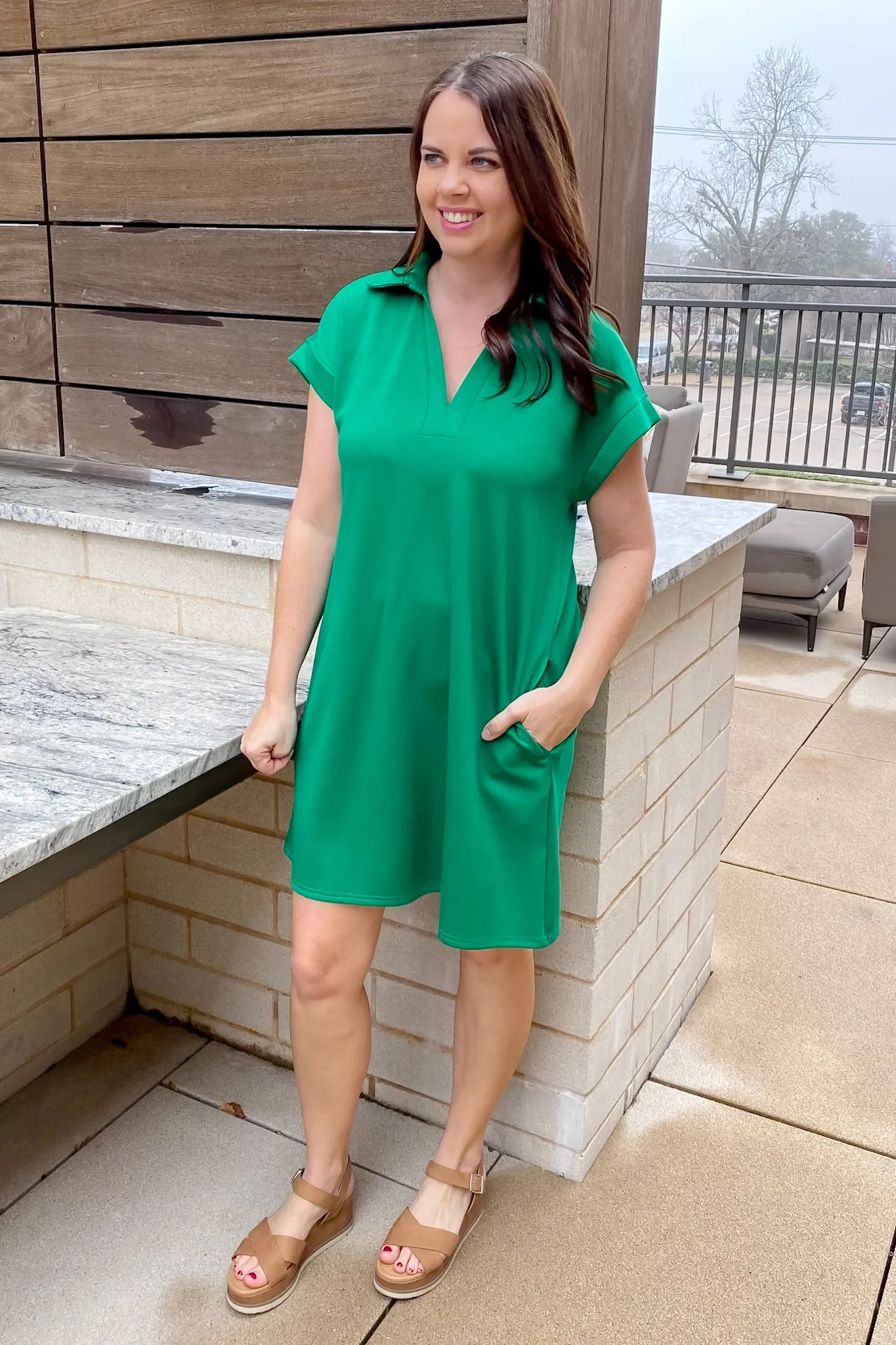 Emerald Ease Green Dress