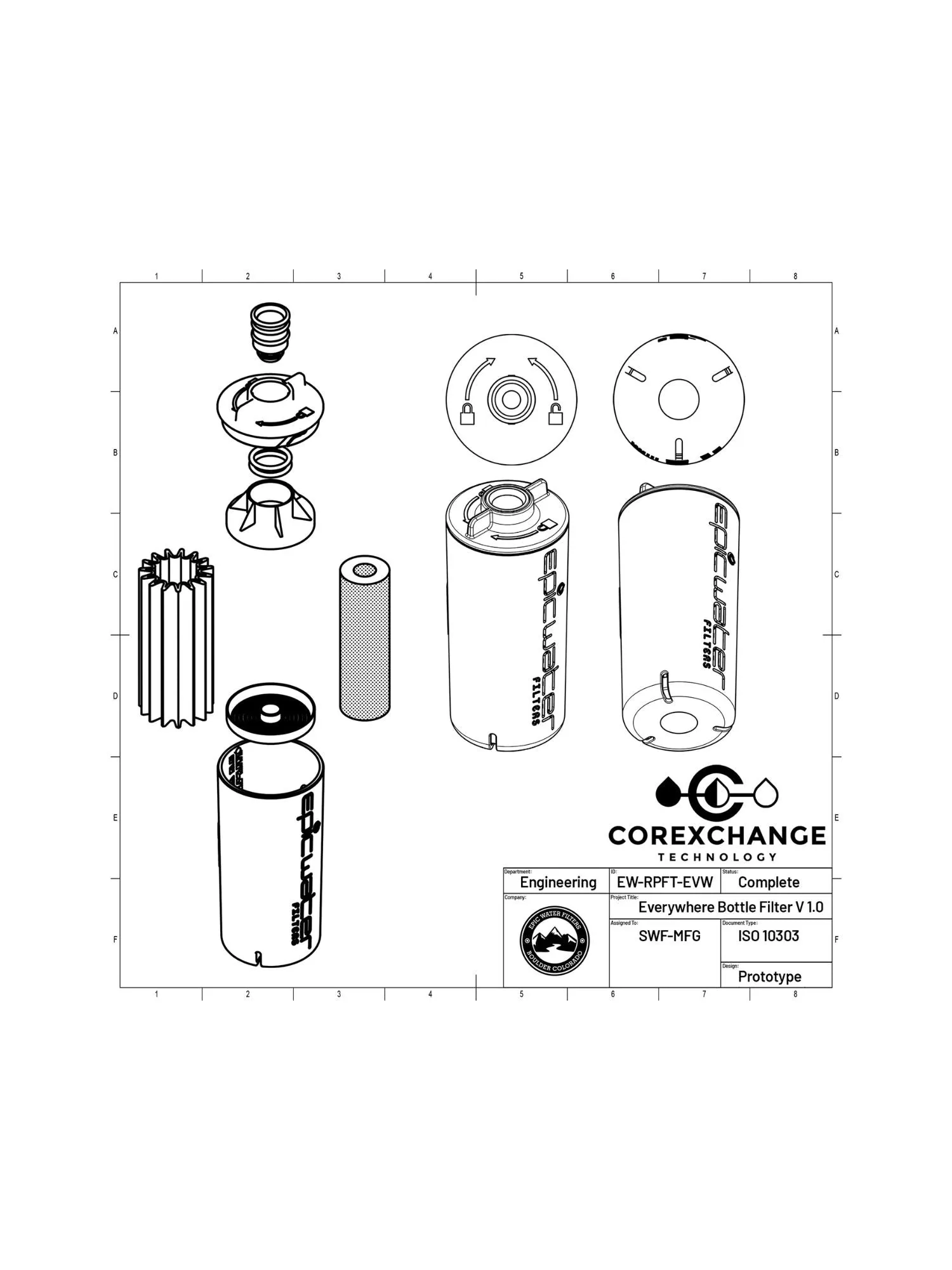 Epic Nalgene OG Grande Water Filter Bottle 48oz