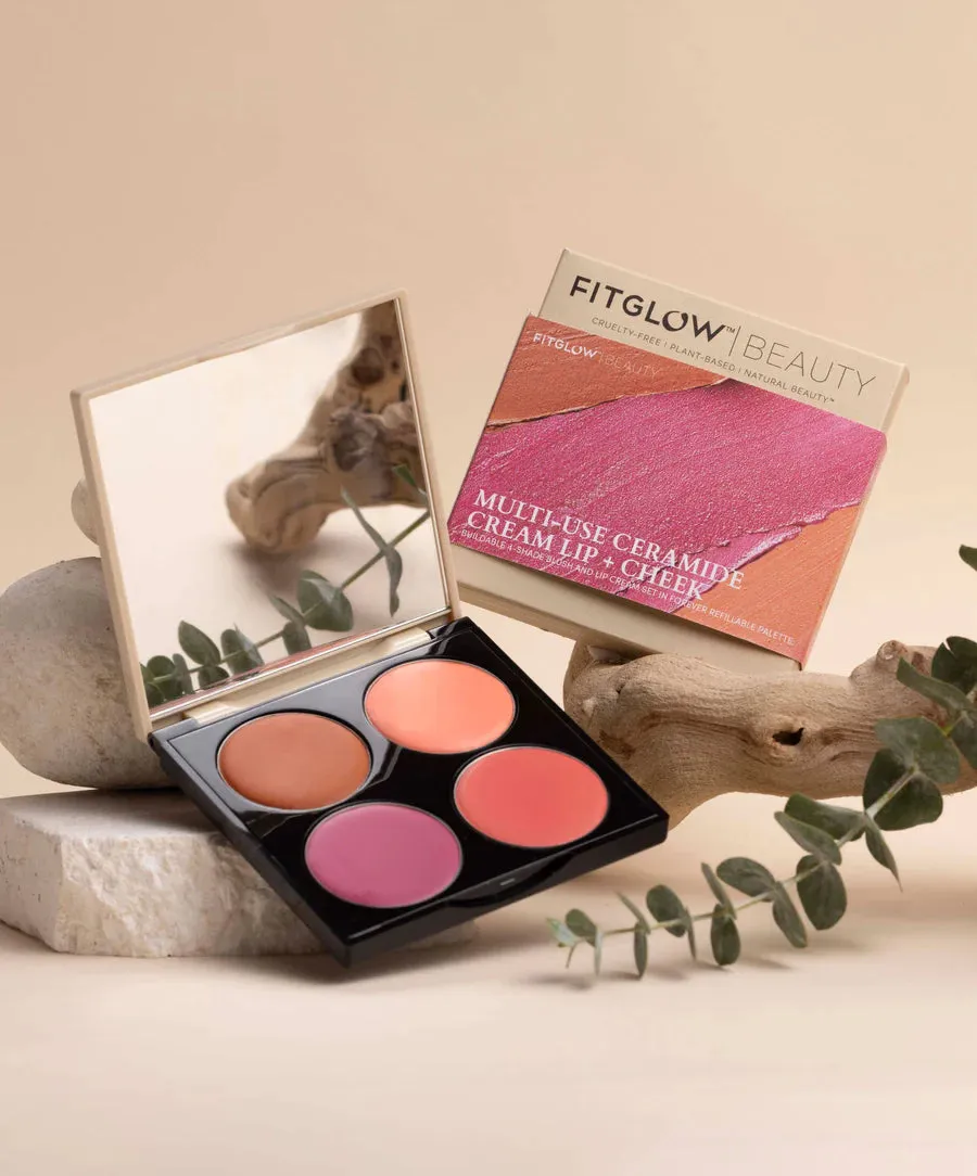 Fitglow Beauty Multi-Use Ceramide Cream Lip   Cheek Palette