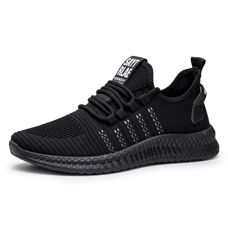 Flying woven mesh light running men's sneakers