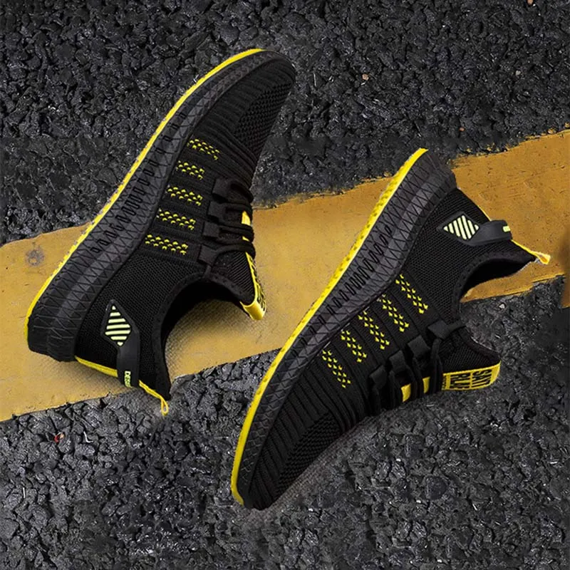 Flying woven mesh light running men's sneakers