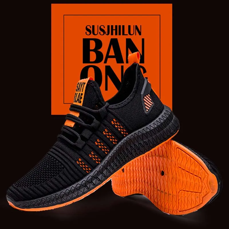 Flying woven mesh light running men's sneakers
