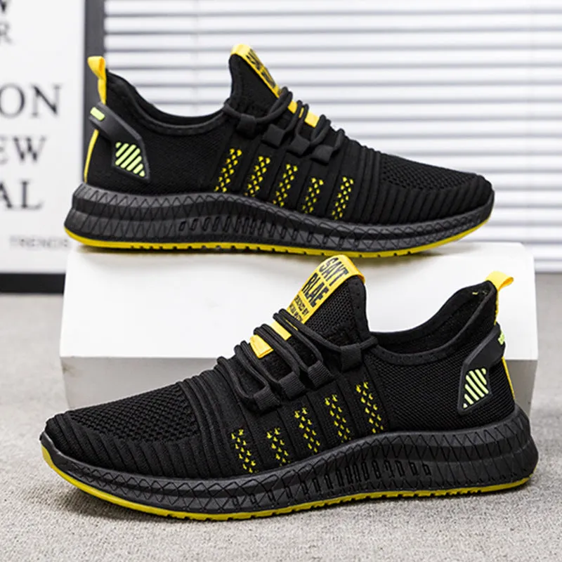 Flying woven mesh light running men's sneakers