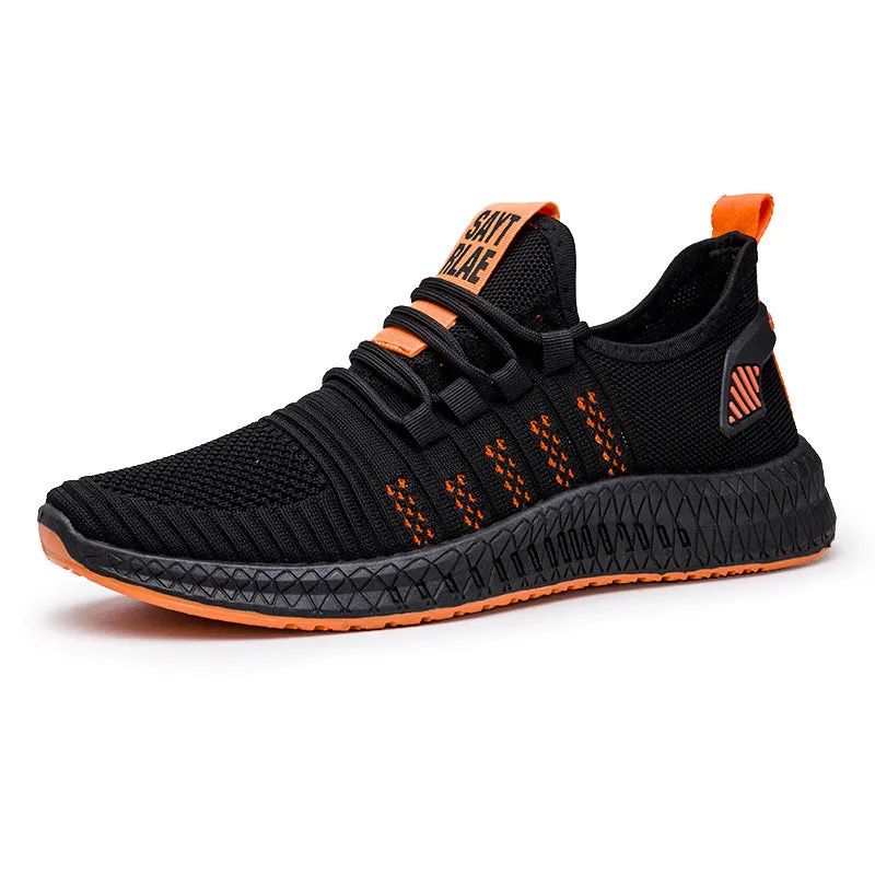 Flying woven mesh light running men's sneakers