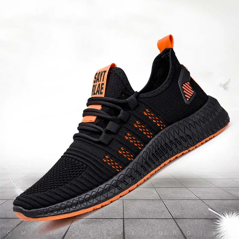 Flying woven mesh light running men's sneakers
