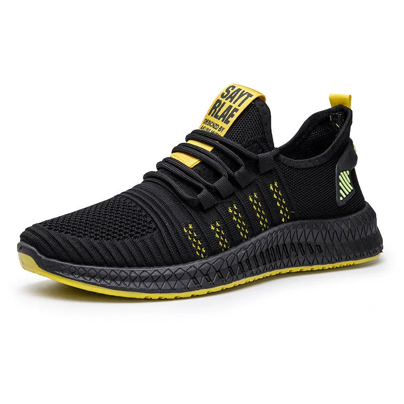 Flying woven mesh light running men's sneakers