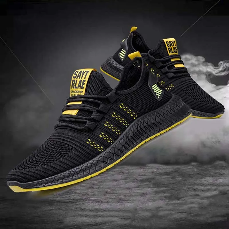 Flying woven mesh light running men's sneakers