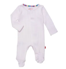 Love Lines Pink Pointelle Footie