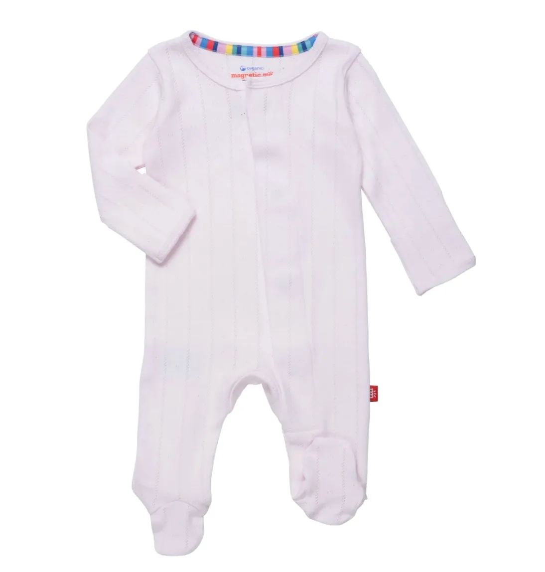 Love Lines Pink Pointelle Footie