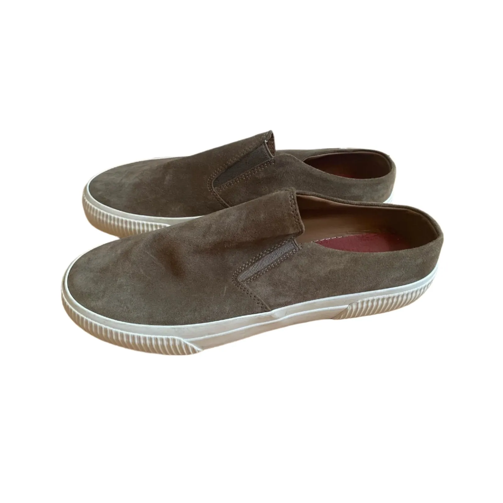 Mens Vince Brown Suede Slip-Ons Size 8.5