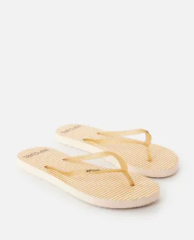 Mixed Bloom Open Toe - Gold
