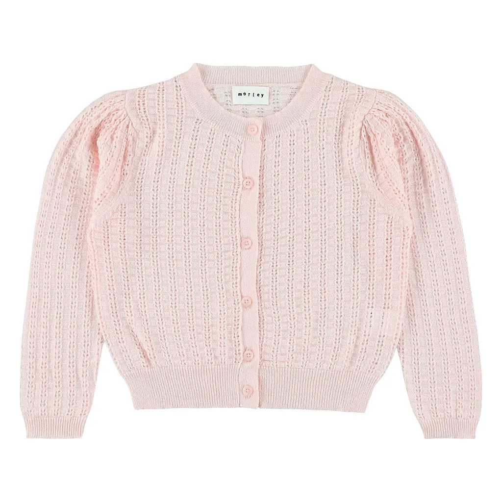 Morley Child Wifi Cardigan Vintage Poudre Pink