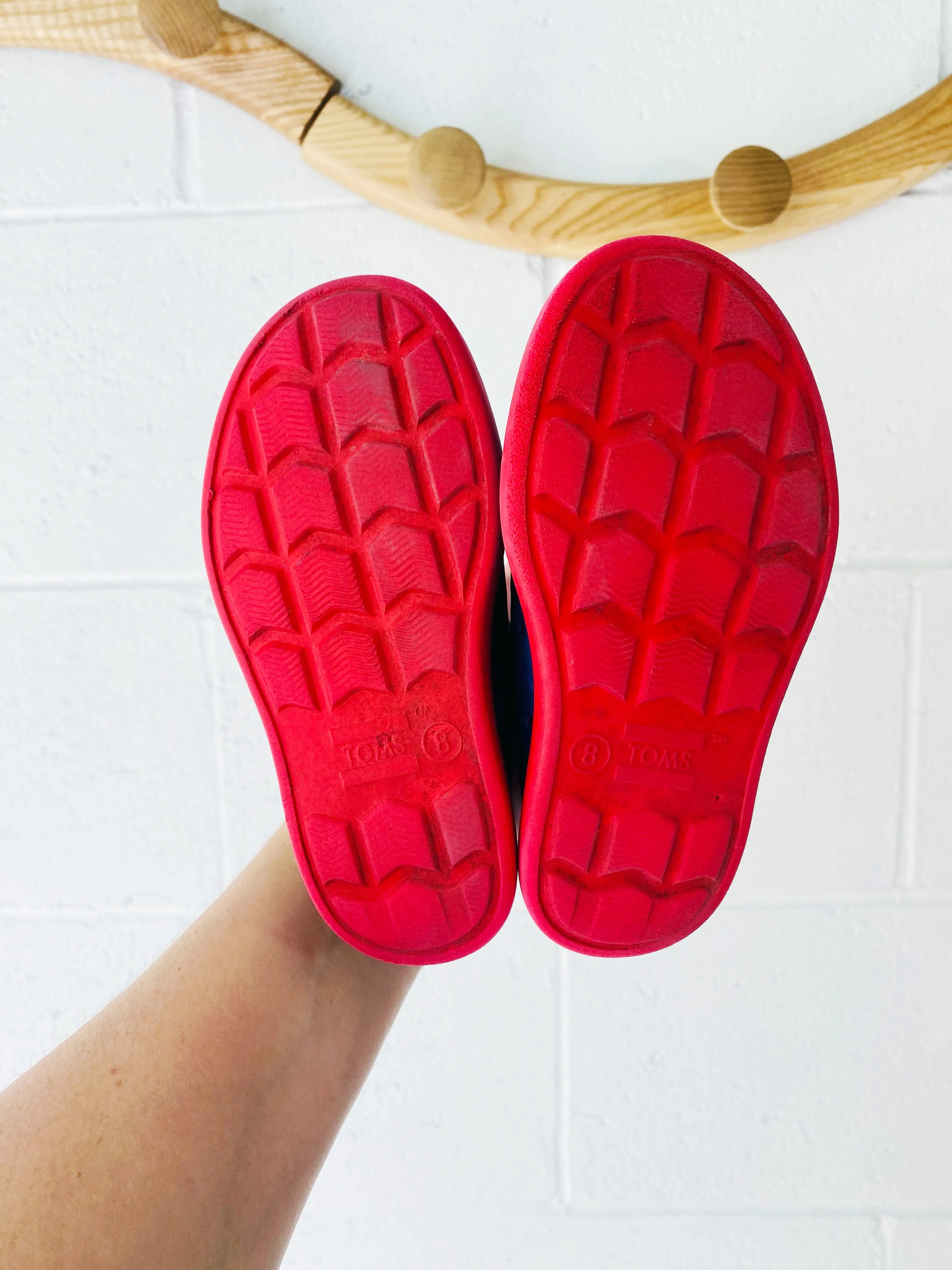Navy   Red Alpargata Mallow Molded Shoe, size 8