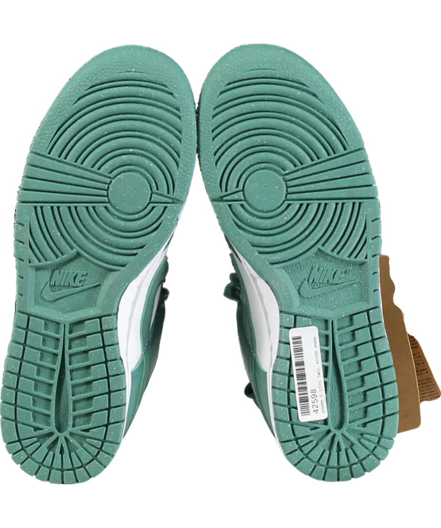 Nike Dunk Low Trainers In White & Green UK 4 EU 37 👠