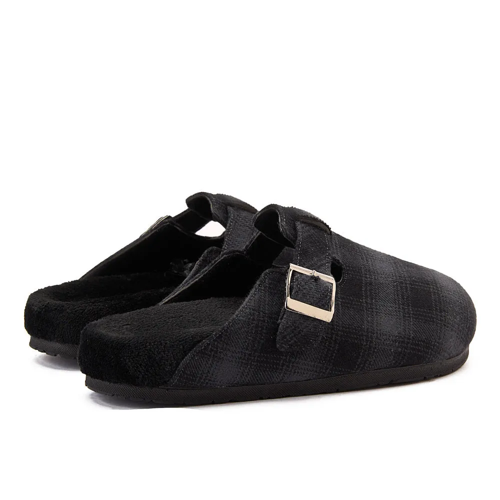 Snuggs Clogs Black x Grey Checkered
