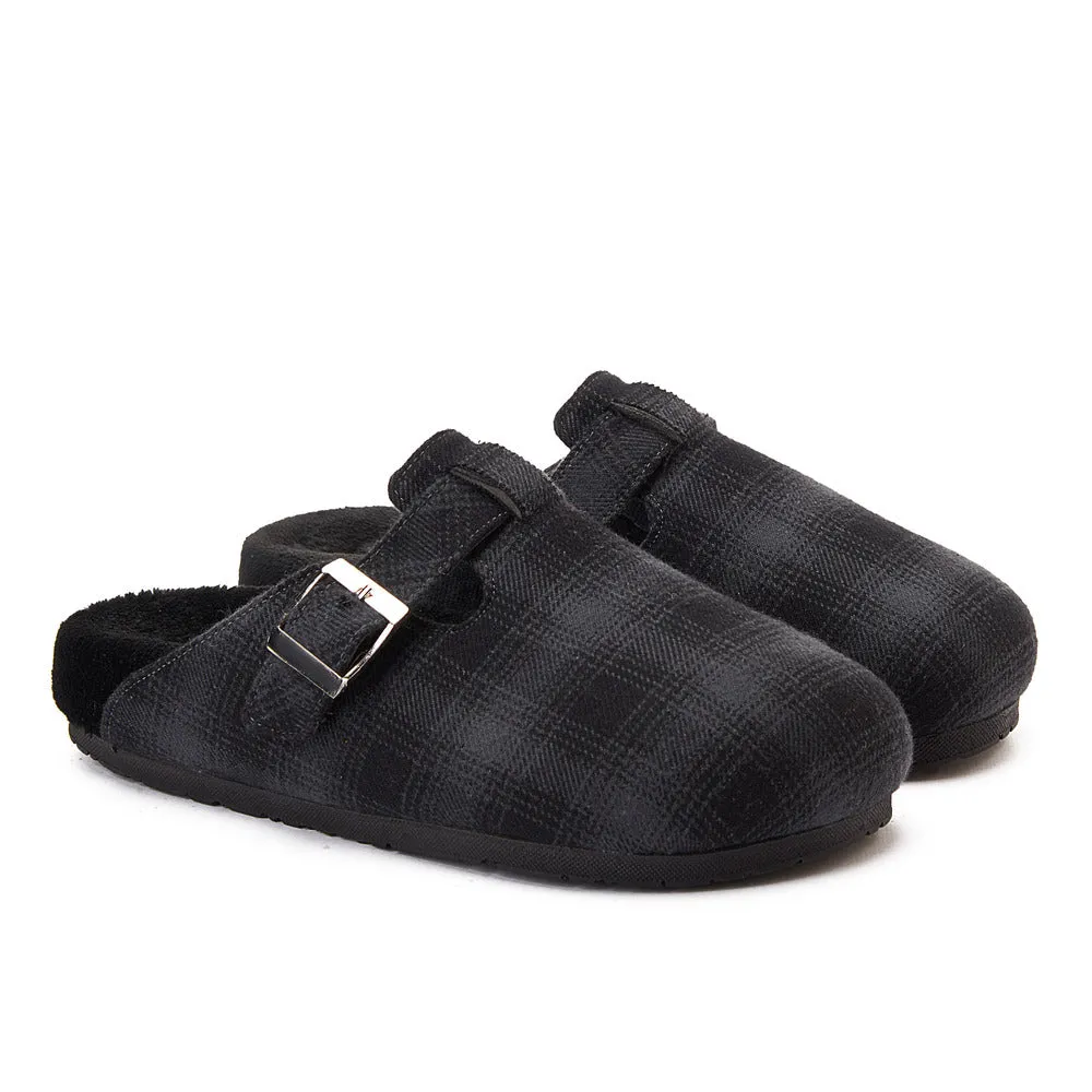 Snuggs Clogs Black x Grey Checkered