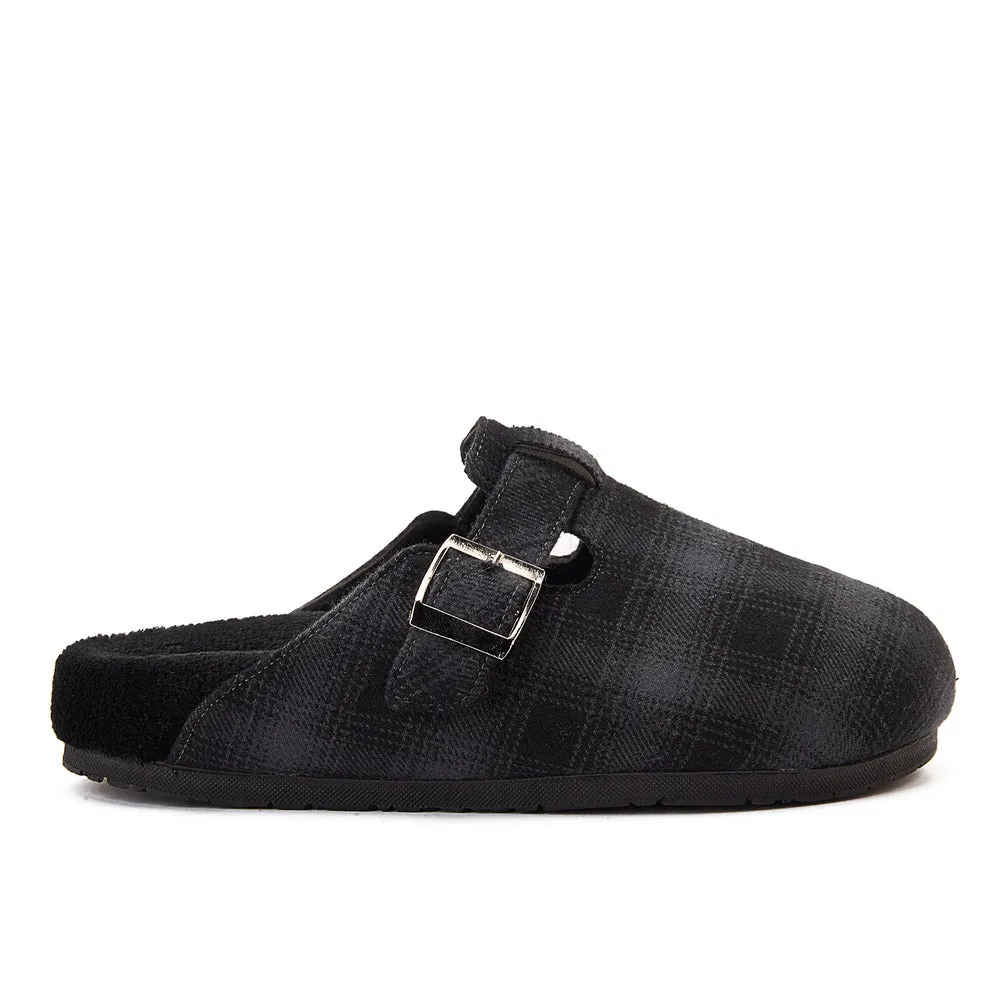 Snuggs Clogs Black x Grey Checkered