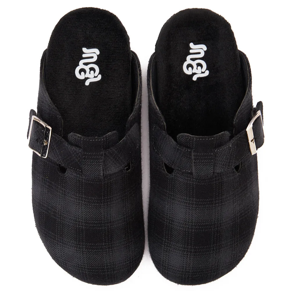Snuggs Clogs Black x Grey Checkered