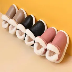 Solid Color Winter Plush Indoor Shoes