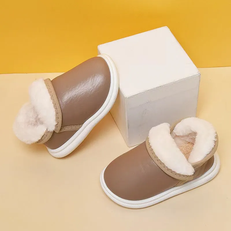 Solid Color Winter Plush Indoor Shoes
