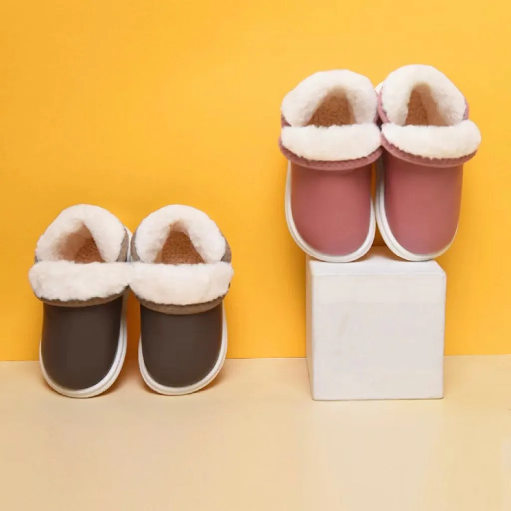 Solid Color Winter Plush Indoor Shoes