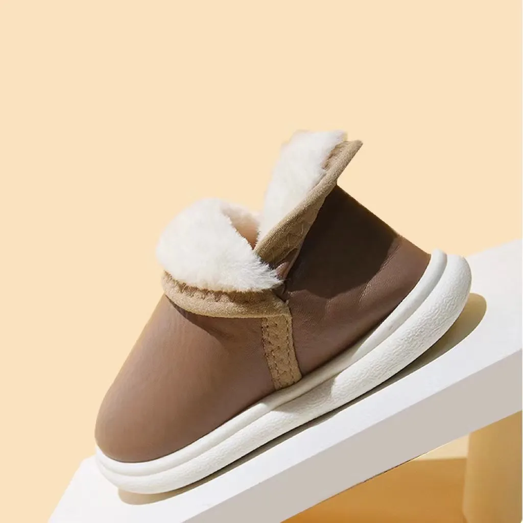 Solid Color Winter Plush Indoor Shoes