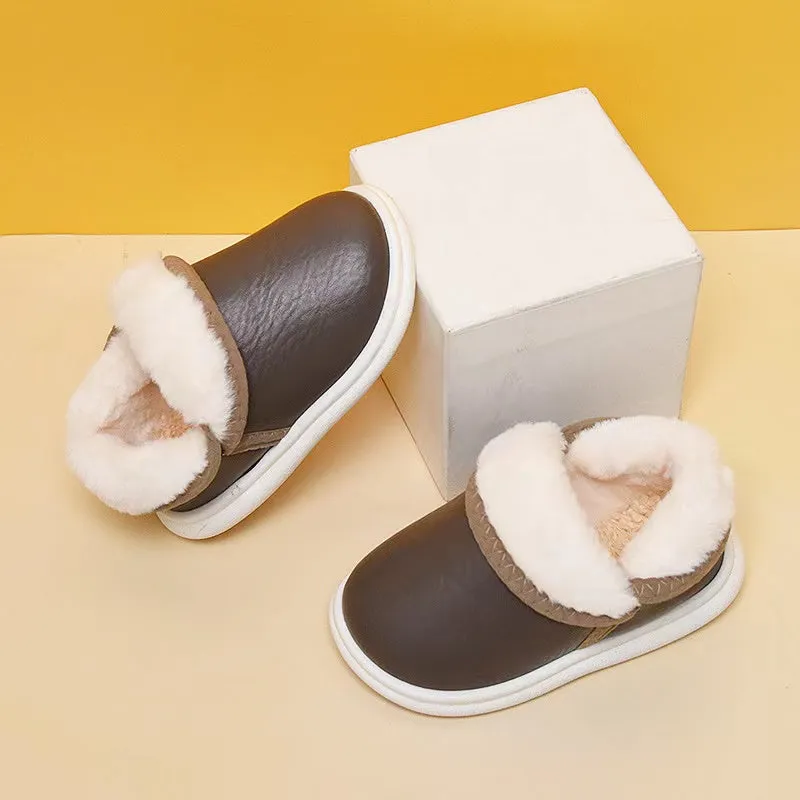 Solid Color Winter Plush Indoor Shoes