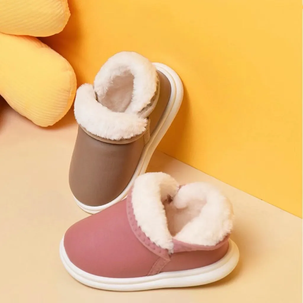 Solid Color Winter Plush Indoor Shoes