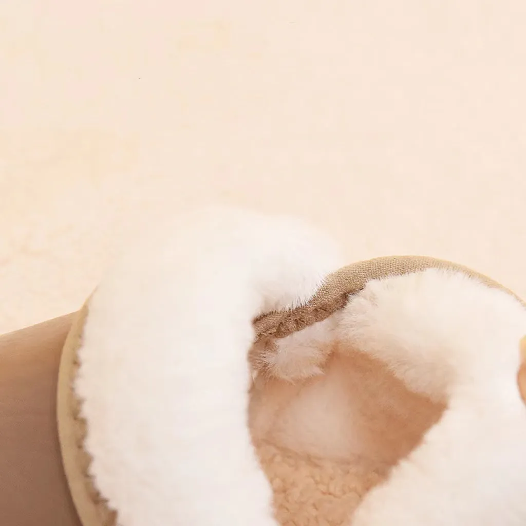 Solid Color Winter Plush Indoor Shoes